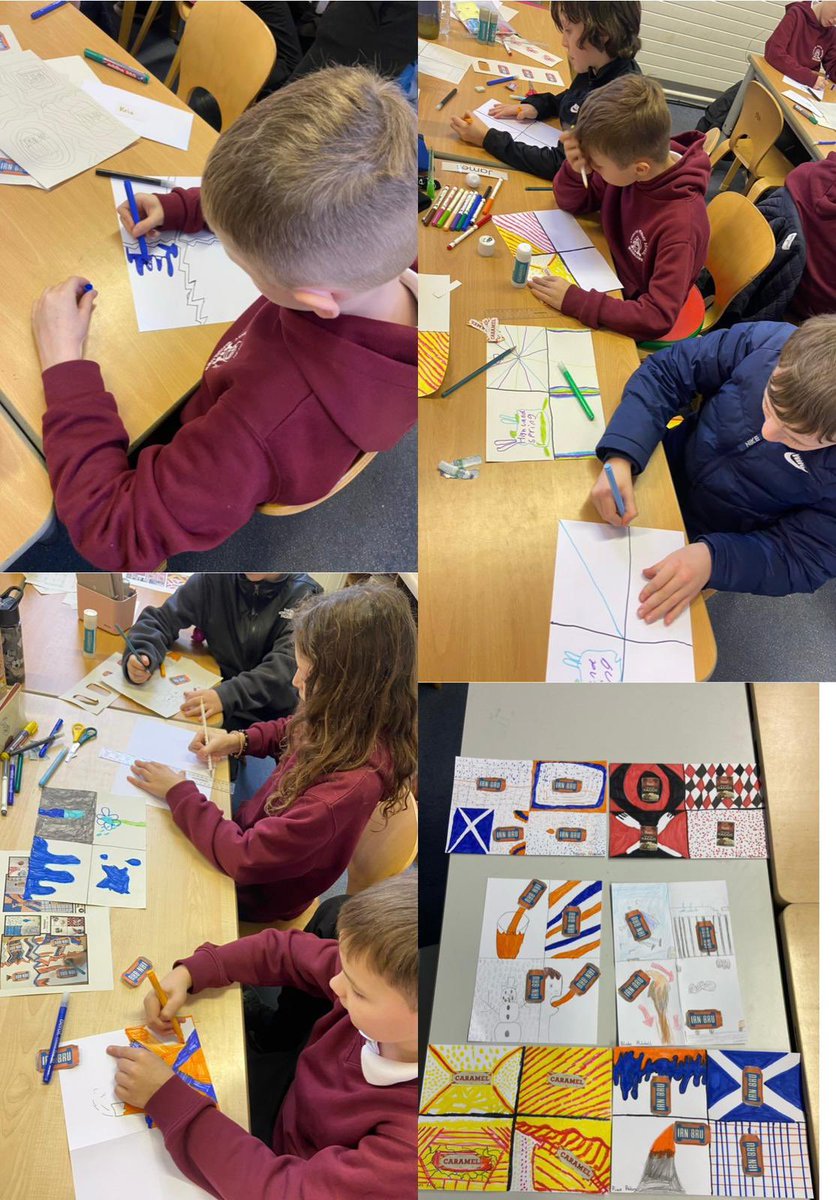 P6 explored the work of Gillian Kyle 🎨🖌️ They created their own artwork using Scottish products! 🏴󠁧󠁢󠁳󠁣󠁴󠁿🤩 #teamannbank #p6 #scottishartist #gilliankyle