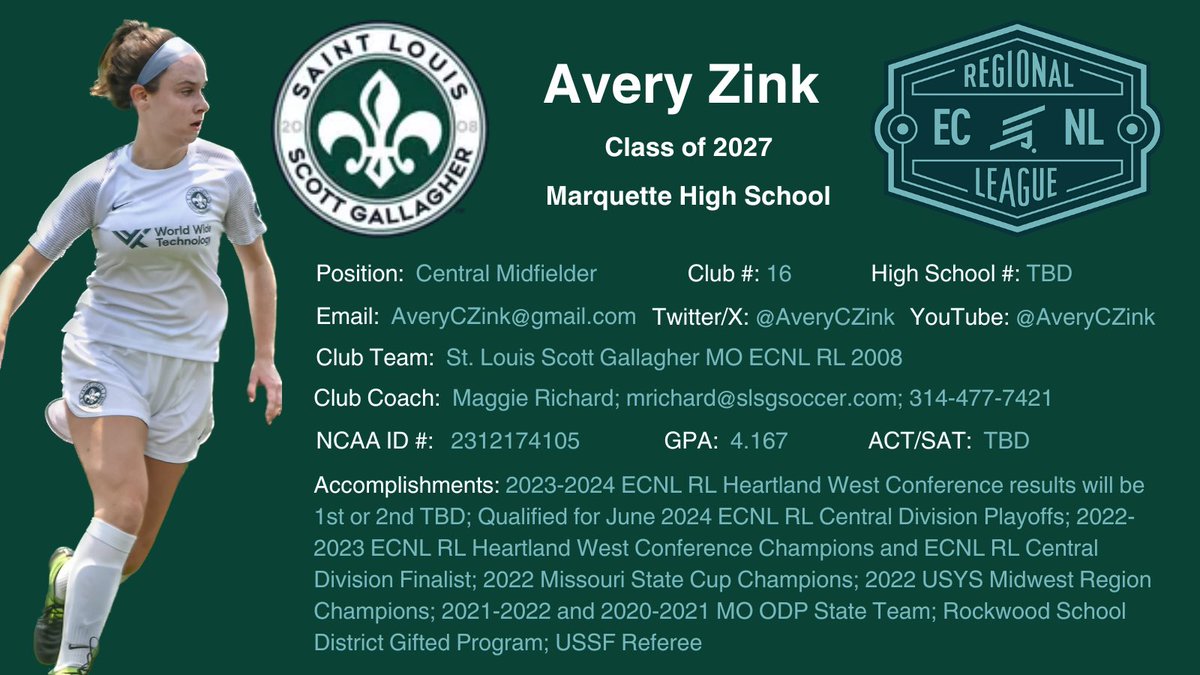 There are a few games outstanding in the ECNL RL Heartland West conference that will finalize 1st or 2nd place seeding for us. However, I am very excited that we qualified for playoffs this June for the ECNL RL Central Division!!!