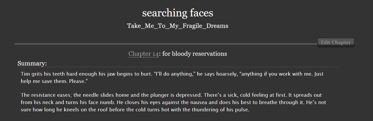 myfragiledream's tweet photo. chapter 14 to searching faces is up now! https://t.co/QsByf5NGFK