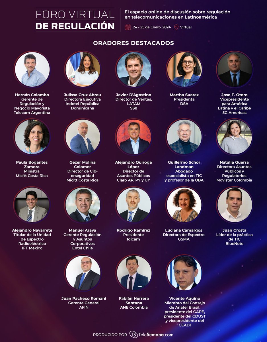 TeleSemana's tweet photo. 💥¡𝐎𝐑𝐀𝐃𝐎𝐑𝐄𝐒 𝐃𝐄𝐒𝐓𝐀𝐂𝐀𝐃𝐎𝐒! #ForoDeRegulacion2024 
Descubre en acción 𝙖 𝙡𝙤𝙨 🎙𝙤𝙧𝙖𝙙𝙤𝙧𝙚𝙨 líderes de la industria . ¡𝙉𝙤 𝙩𝙚 𝙦𝙪𝙚𝙙𝙚𝙨 𝙛𝙪𝙚𝙧𝙖 𝙙𝙚 𝙚𝙨𝙩𝙖 𝙘𝙞𝙩𝙖 𝙞𝙢𝙥𝙚𝙧𝙙𝙞𝙗𝙡𝙚! 👉https://t.co/KW6QI2iBad https://t.co/xxCIOT3rlz