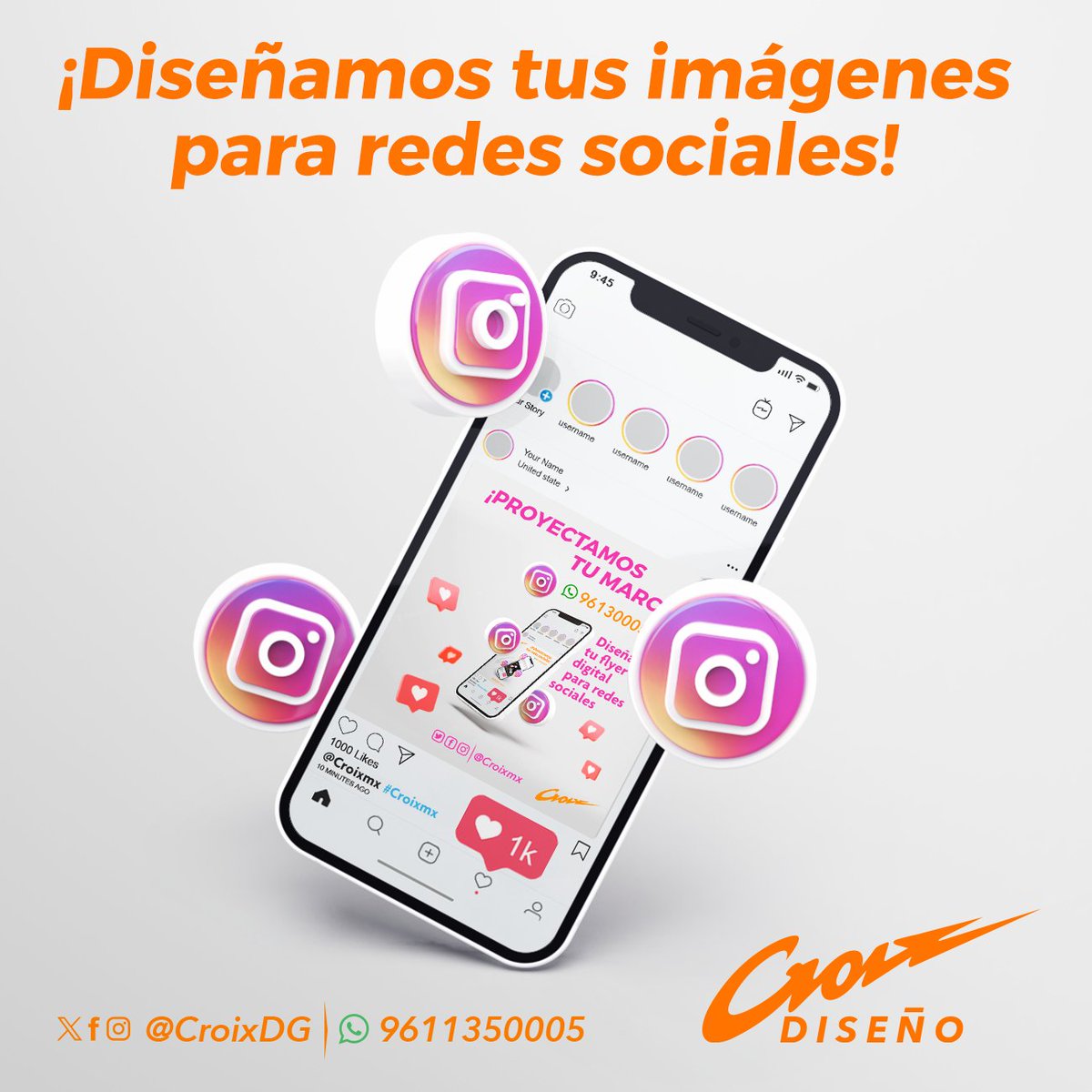 Deja tu imagen en buenas manos y comienza a proyectar a tus clientes lo que en realmente quieres trasmitir. Atrévete a mejorar tu imagen y aumentar tu audiencia en redes sociales. 💻💵 ¡Contáctanos! 📲 
9611350005 #CroixDiseño