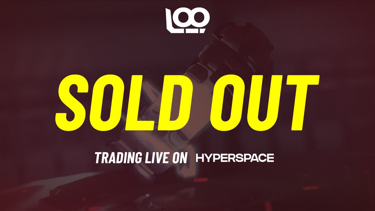 BloodLoopGAME's tweet photo. Sold out! ⚔️

Official Link to trade on HyperSpace:

https://t.co/qXosmaP5mt