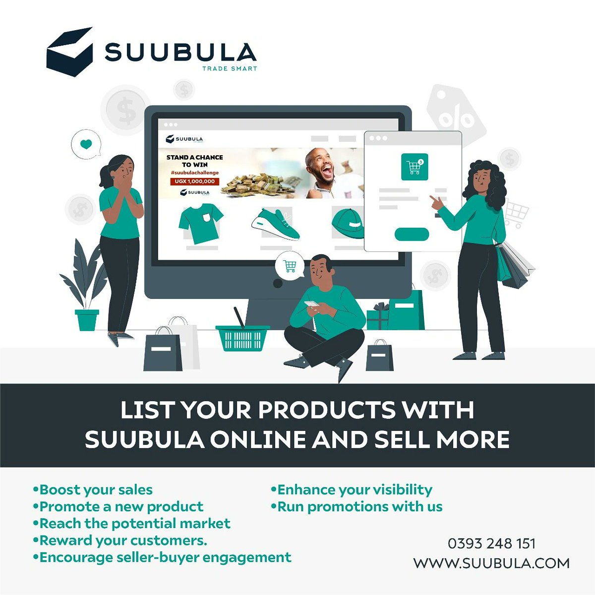 Enhance the visibility of your products and reach more buyers using Suubula! Register with us now and trade smart. #suubuladeals #suubulachallenge