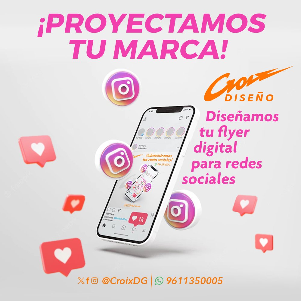 ¡El mundo es digital y tus ventas también! Somos un servicio de Diseño, Publicidad e Impresión listos para  ayudarte a proyectar tu marca, producto o servicio. ¡Diseñamos tus flyers digitales para redes sociales y llevamos tu negocio a otro nivel! 🚀 📲 9611350005 #CroixDiseño