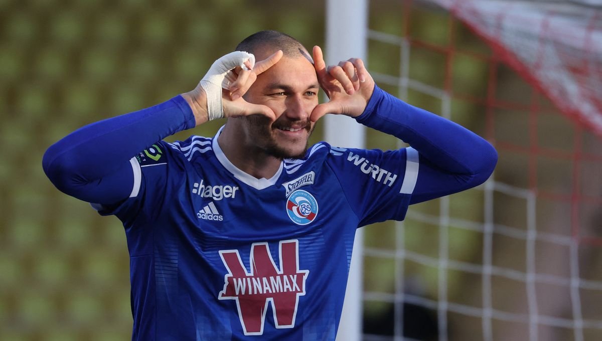 DataPLF's tweet photo. 🔴Ludovic Ajorque est le meilleur buteur du @RCSA_RP  , en @ProLeagueFrance  2 ! https://t.co/GYYMePA7JA