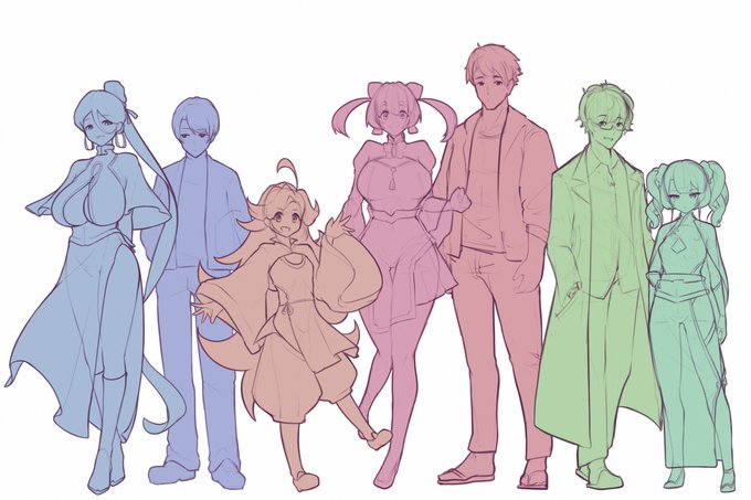 女男女女男男女

賑やかになってまいりました 