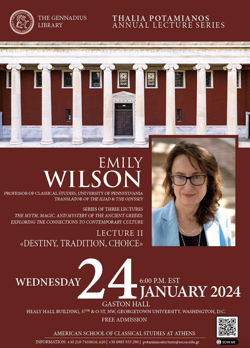 Wed. Jan. 24, 6 PM, Gaston Hall @EmilyRCWilson 'Destiny, Tradition, Choice'