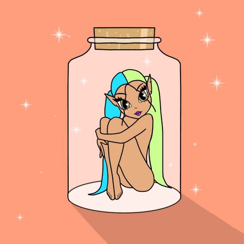 Pixie Jar of the Day 💙🧡💚