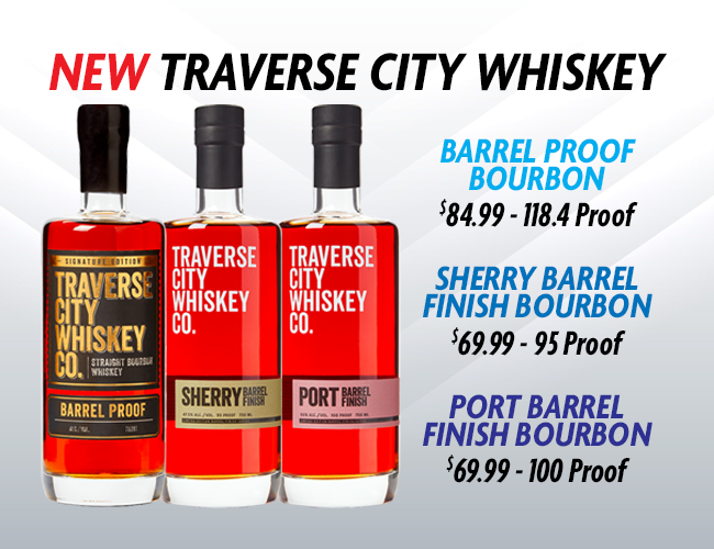 NEW Traverse City Whiskey
Barrel Proof Bourbon, Sherry Barrel Finish Bourbon, Port Barrel Finish Bourbon
BUY NOW👉InternetWines.com