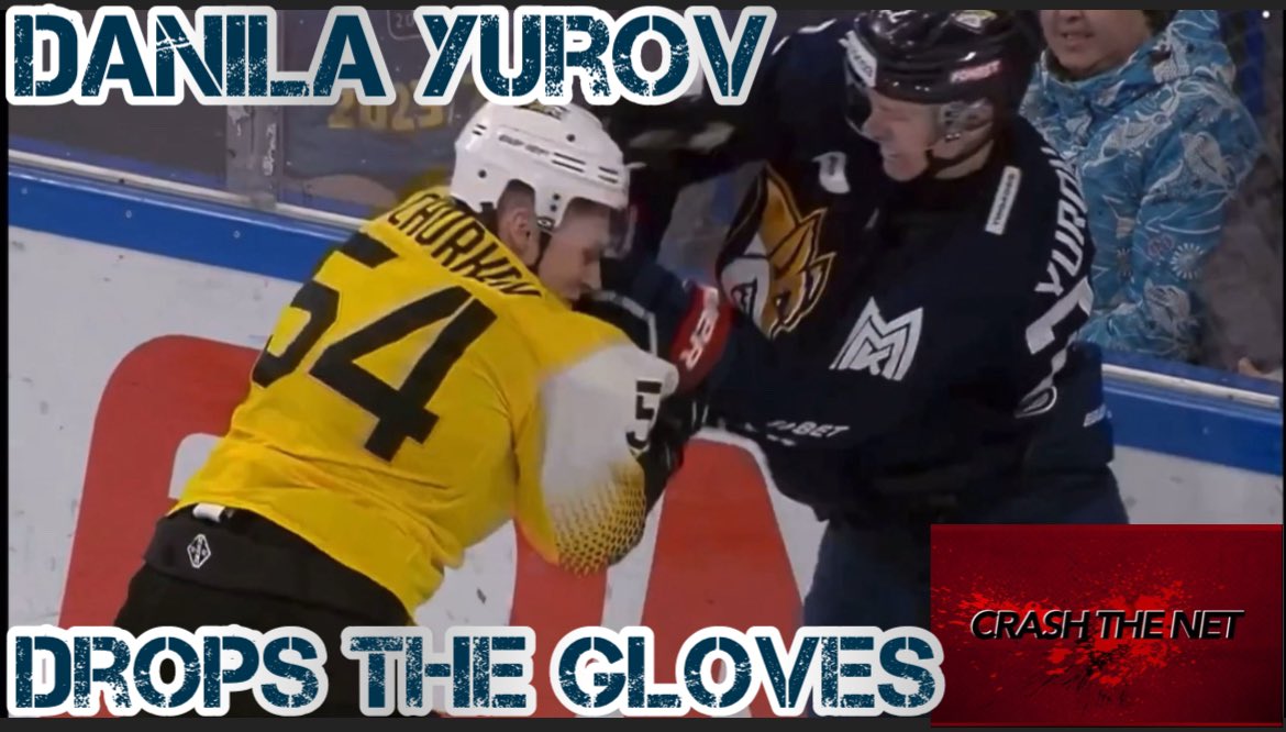 🏒 Minnesota Wild Prospect Danila Yurov dropped the gloves with Andrei Churkin. Watch the highlight to find out. Don't forget to subscribe to @crashthenet0073 for more amazing hockey highlights!⬇️ youtu.be/Hr_9cIPSo-c?si…