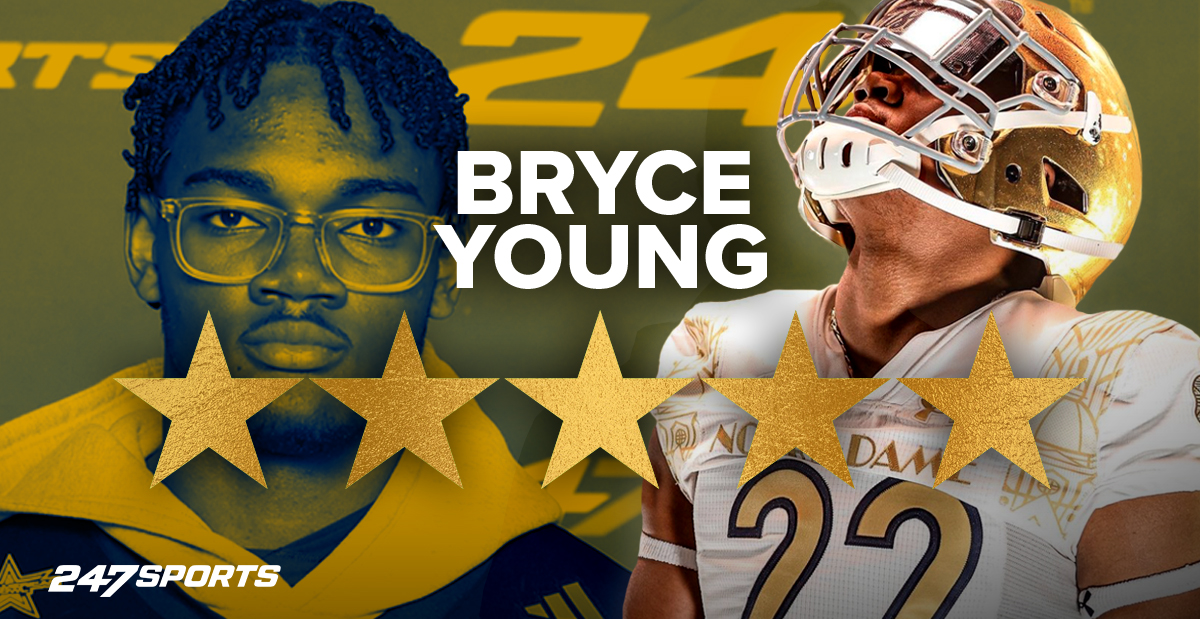 🌟🌟🌟🌟🌟

From raw to elite in a 2-year span. What a rise.

#NotreDame defensive line signee Bryce Young is a #247Sports Five-Star prospect and an absolute monster.

What does it mean? He discusses the honor.

Story 247sports.com/college/notre-… <a href="/Bgr8t/">Bryant Young</a> 

<a href="/BryceYoung_22/">Bryce Young</a>

<a href="/247Sports/">247Sports</a>