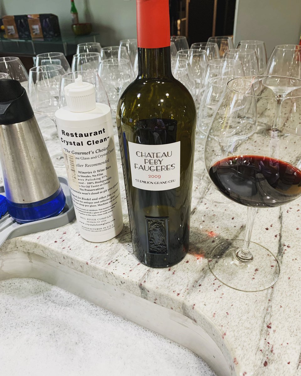 This is absolutely making my chores a bit better. Washing 30 glasses from a class I did over the weekend. #Bordeaux #StEmilion #SommChores