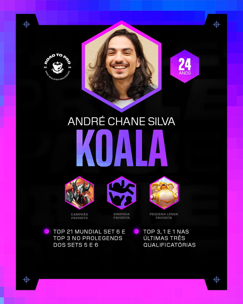 A Qualificatória Aberta 2 se aproxima! 

Mas antes disso, vamos conhecer aquele que se consagrou como o melhor estrategista e campeão da primeira etapa!

Conheça <a href="/koalaesbelto/">Koala</a>, o vencedor da Qualificatória Aberta 1 do #RoadToPro 🏆