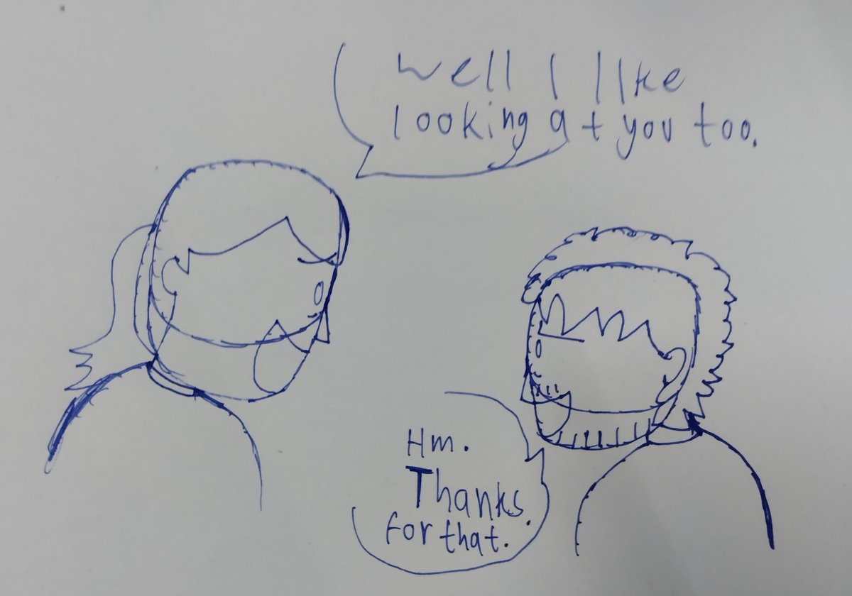 Fernia67's tweet image. I&apos;m sorry but i instantly thought of that scene with duck guy and red guy. Hahaha. So i decided to draw it. 

#schmelly #mikenessa