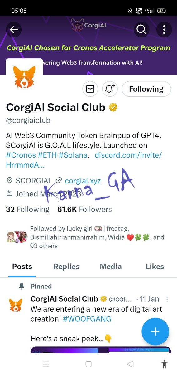 Karna_GA's tweet photo. @EtheriaCrypto @corgiaiclub Done https://t.co/xQWoOd7nnG