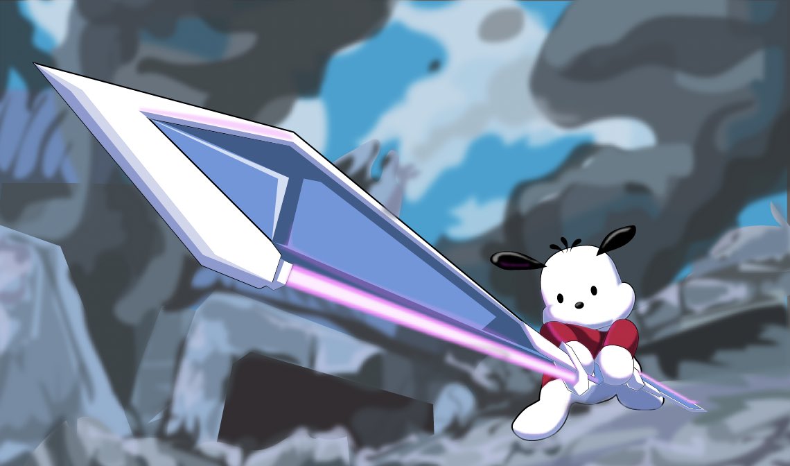 ポチャッコ　他の方は購入できません。 sanrio はぴだんぶい もふもふ巾着 単品販売 ポチャッコ タキシード