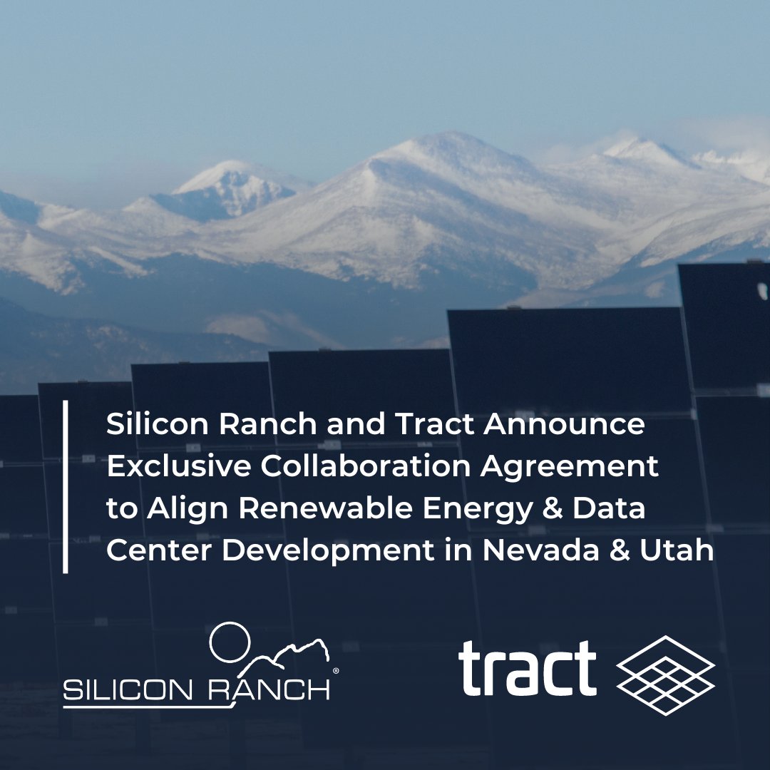Silicon Ranch and Tract today announced an exclusive collaboration agreement to marry advanced renewable projects with entitled, shovel-ready sites to enable data center operators to build green campuses more efficiently. #MakingSolarDoMore