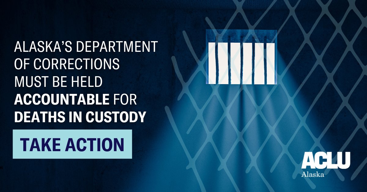 Four Alaskans have died in four different prison facilities in the first three weeks of 2024. Tell your elected officials in Juneau to hold the Department of Corrections accountable for deaths in custody ⬇️ secure.everyaction.com/3b_YZDZg20ymJD… #PeopleNotPrisons