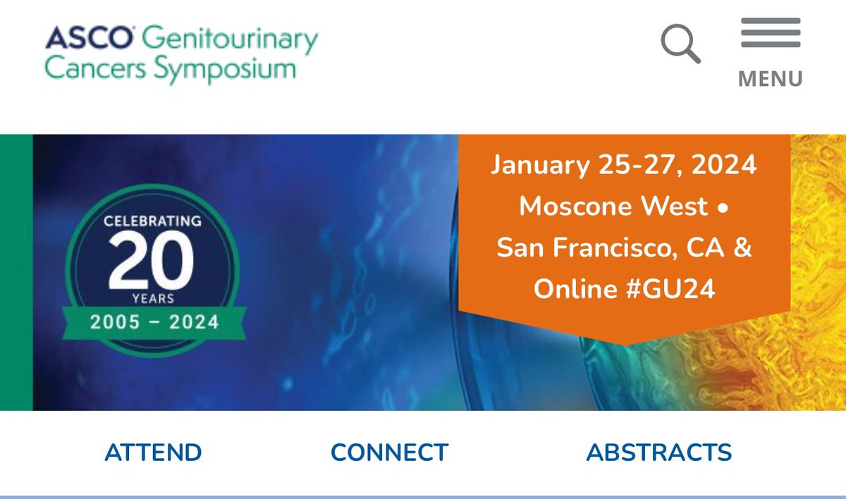 Just in 👉Full length #GU24 @ASCO abstracts are now available online (except LBAs). Here is the weblink👉 tinyurl.com/3eearrj9 @urotoday @OncoAlert @Uromigos @PCF_Science @BladderCancerUS @kidneycan @KidneyCancer #ASCODailyNews