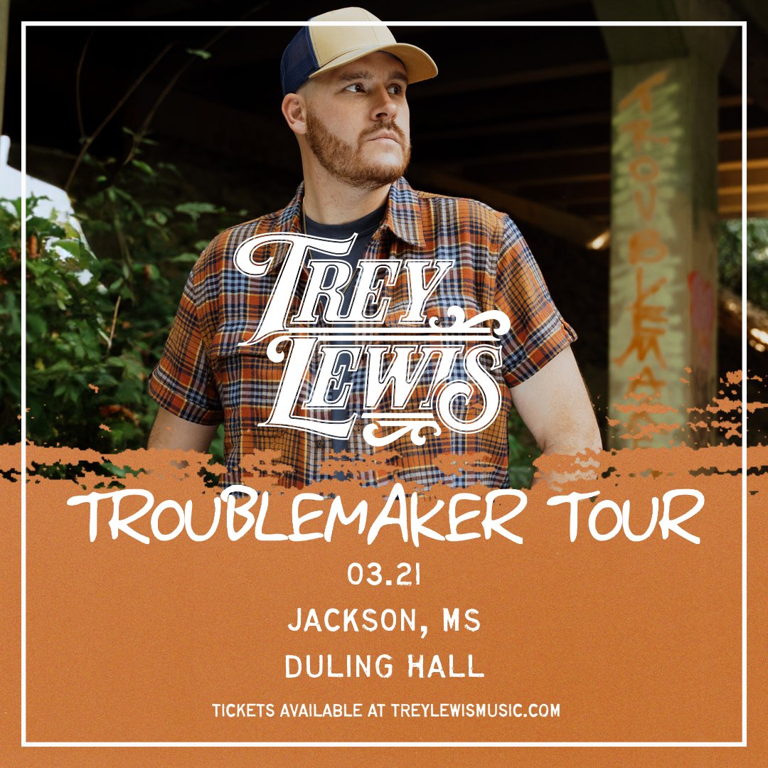 Duling Hall (@dulinghall) on Twitter photo JUST ANNOUNCED <a href="/TreyLewisMusic/">Trey Lewis</a> is #liveatdulinghall on 3/21/24 and you can BUY TICKETS NOW
People call Trey Lewis a troublemaker – and if the singer-songwriter’s honest, that’s mostly fair. With a stage presence built on equal parts intensity and integrity (and a knack for JUST ANNOUNCED <a href="/TreyLewisMusic/">Trey Lewis</a> is #liveatdulinghall on 3/21/24 and you can BUY TICKETS NOW
People call Trey Lewis a troublemaker – and if the singer-songwriter’s honest, that’s mostly fair. With a stage presence built on equal parts intensity and integrity (and a knack for