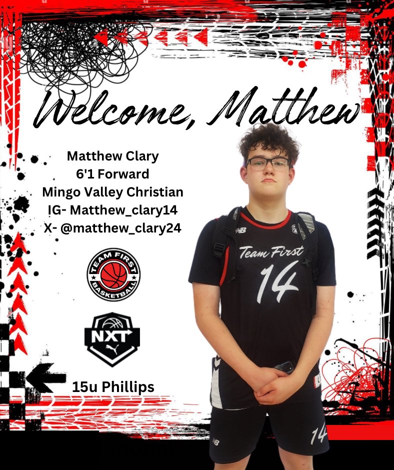 We would like to welcome, @matthew_clary24 to our 15u National squad. Big body that can bang inside and he is a SNIPER from deep. 🎯 #bettertogether #NXTfamily ❤️🖤