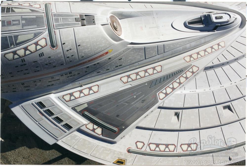 More studio model photos I've found online over the years, this time of the Sovereign class USS Enterprise-E.

#StarTrek #Starship