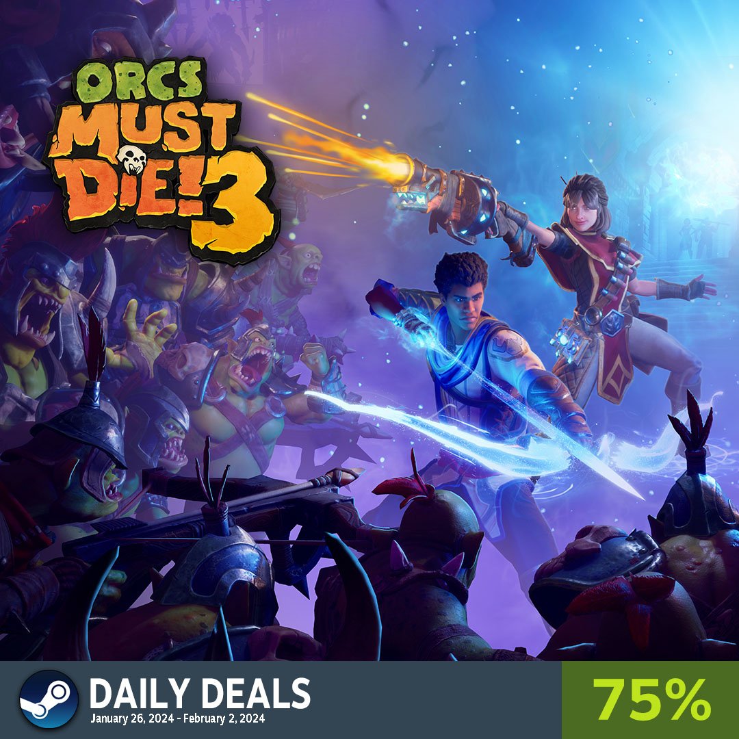 Today is the start of one of our biggest sales on STEAM ever! Ring in the New Year right with Orcs Must Die! 3🎉 You never know what the future holds…