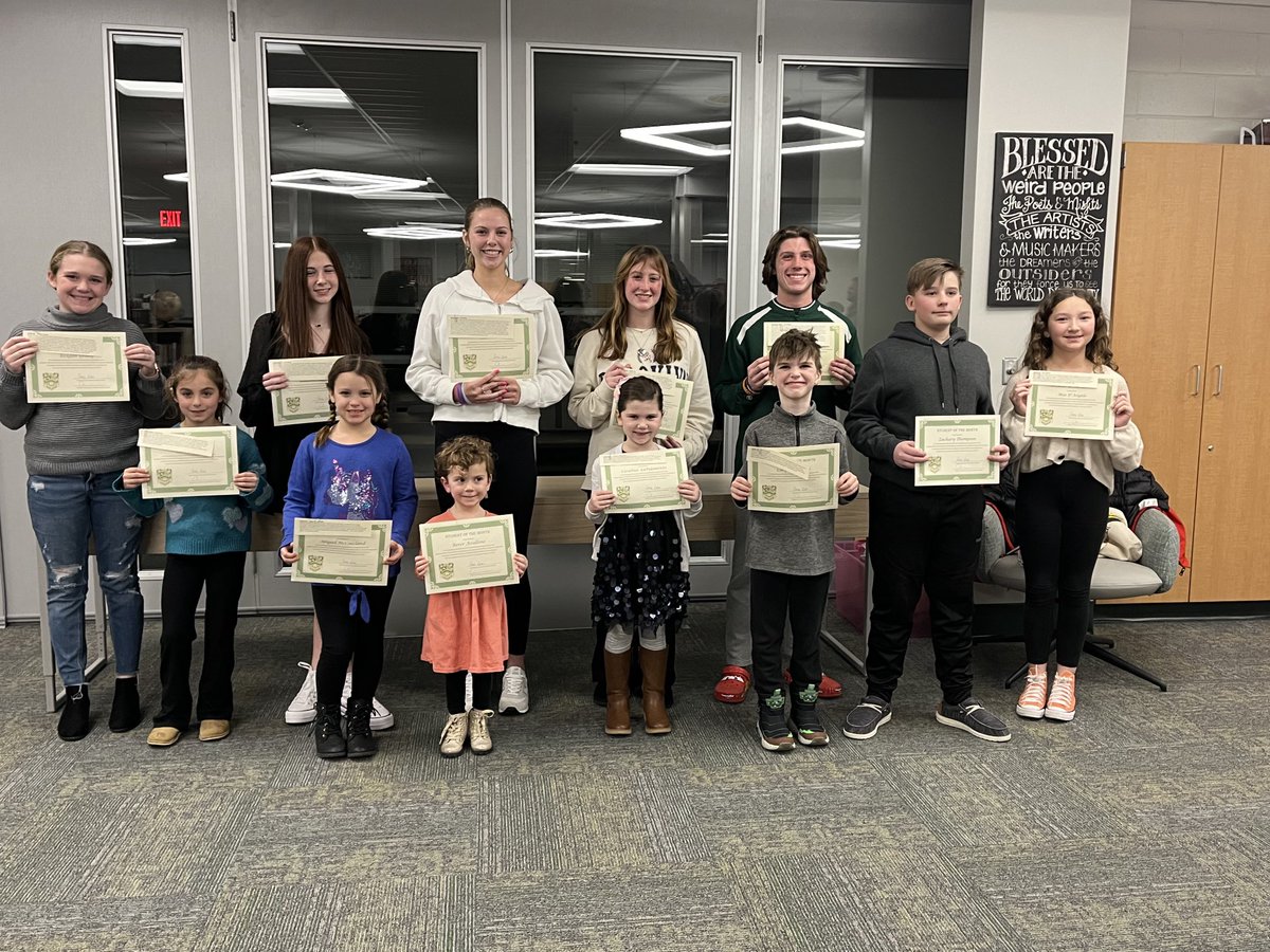 Congratulations go out to the December Board of Education students of the month!