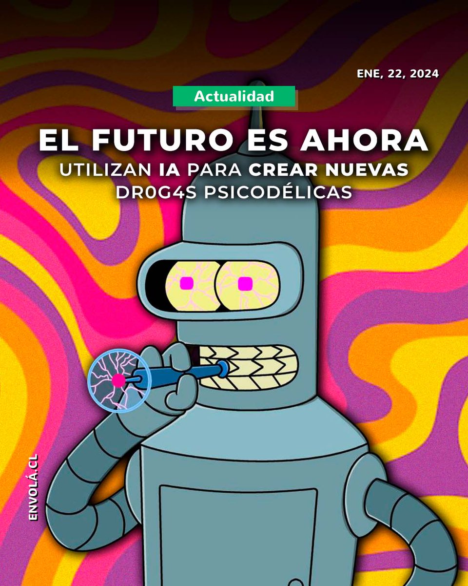en_vola's tweet photo. Investigadores farmacéuticos del Reino Unido, están utilizando la herramienta de inteligencia artificial AlphaFold, para desarrollar nuevas drogas psicodélicos, las que ayudarían a tratamientos contra la depresión. 

📰👉 ¿Crees las IA influyan en la elaboración de medicamentos? https://t.co/Q6soZ2jIRM