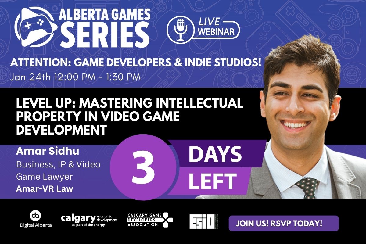 Digital Alberta (@digitalalberta) on Twitter photo Attention Game Developers & Indie Studios. Do not miss out! Only 3 days to register for the Level Up: Mastering Intellectual Property in Video Game Development Free webinar! Register today:  eventbrite.ca/e/ip-law-with-… Attention Game Developers & Indie Studios. Do not miss out! Only 3 days to register for the Level Up: Mastering Intellectual Property in Video Game Development Free webinar! Register today:  eventbrite.ca/e/ip-law-with-…