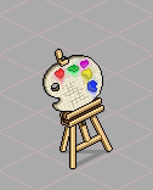 givemebees's tweet photo. Gone for something a little different for @Habbo's pixel art comp; a well-used artist's palette, necessary for bringing ideas to life!
(https://t.co/452oddPYdI direct image link in case Twitter distorts it on upload lol)
#Habbo #pixelart #hopethisworks #iamgoodathashtags https://t.co/XwlmZvmxeZ
