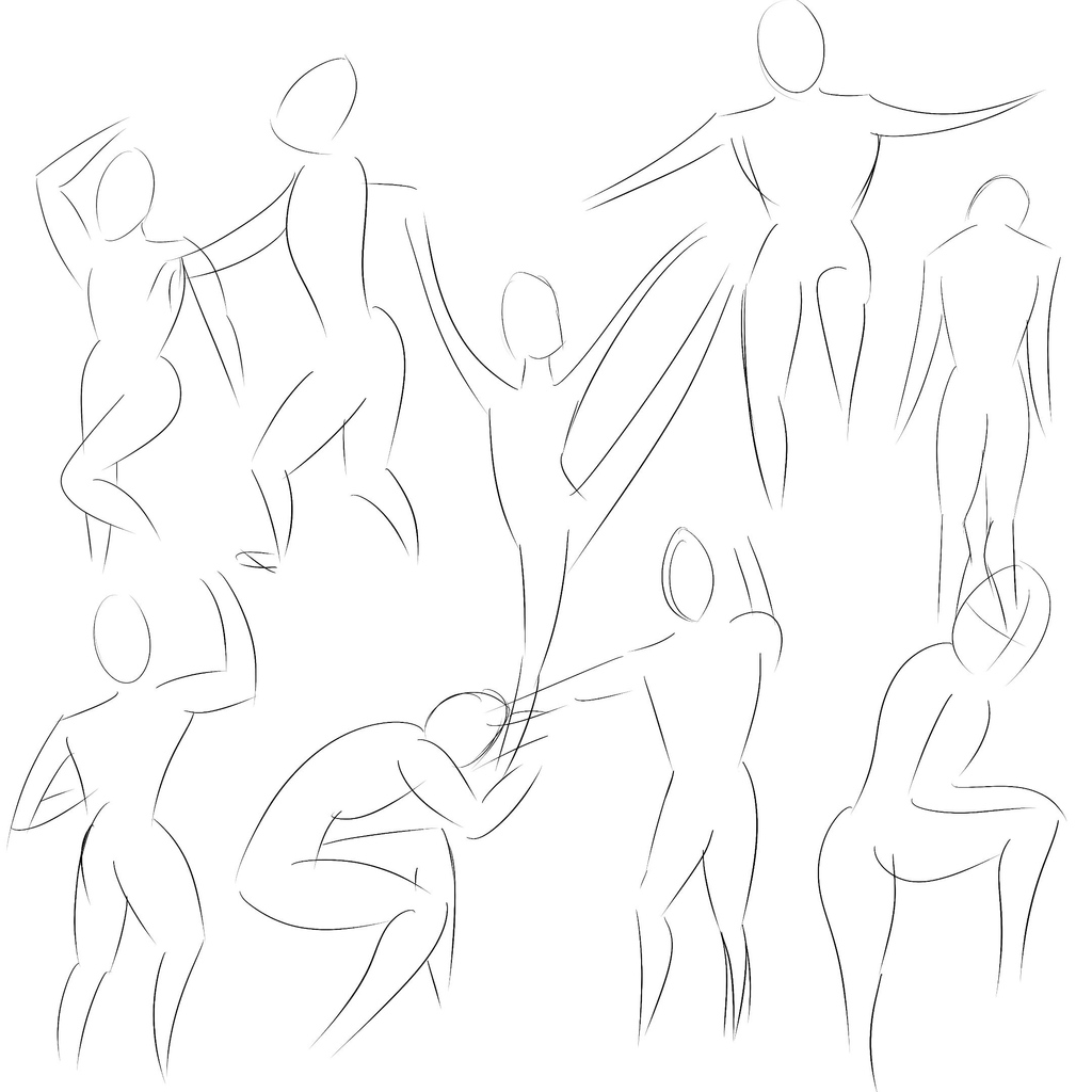 AnitasWorlds's tweet photo. My 10 minute gesture drawing session this evening... #art #learning #gestures https://t.co/g17N1hX95E