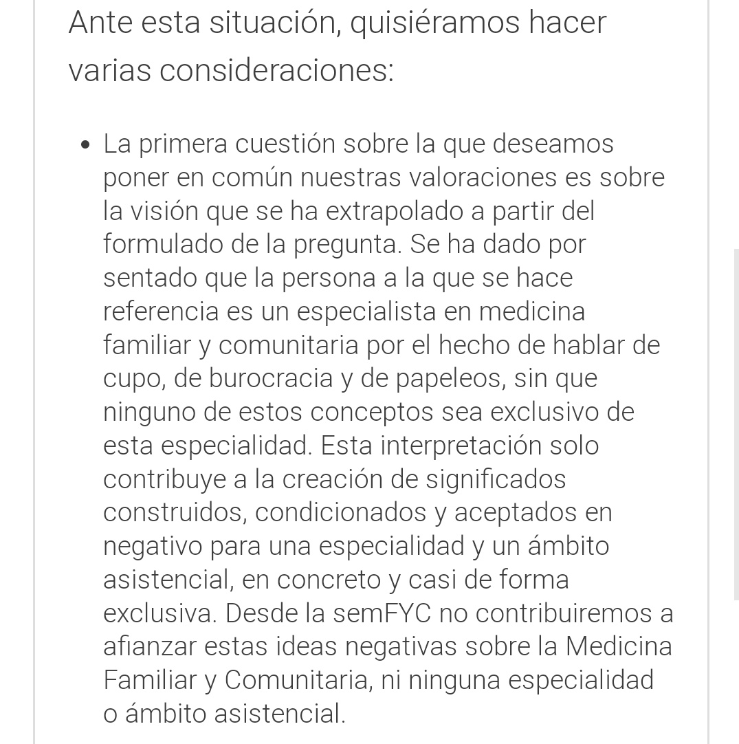 CR_MIRtificado's tweet photo. Comunicado de la Sociedad Española de Medicina de Familia y Comunitaria en relación a la polémica de la pregunta del MIR https://t.co/1Myi9vYqvY