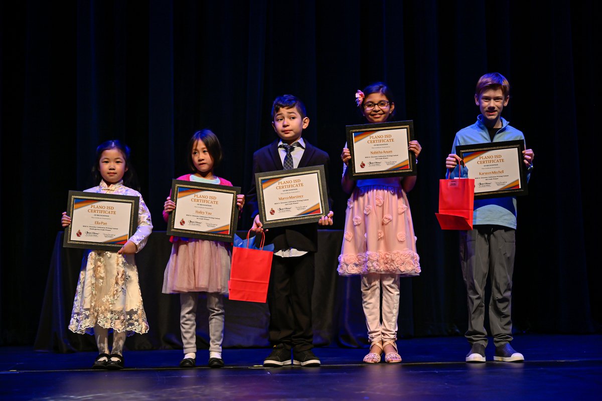 Plano_Schools's tweet photo. ICYMI: As we continue to look back on last week's MLK Diversity Celebration event, this week's #PISDMondayMotivation honors Dr. Myrtle Hightower and our writing contest winners. Recap all of our recognition videos from a memorable night: https://t.co/SMYhpfucTh
#LevelUpPlanoISD https://t.co/yonWwb2P2a
