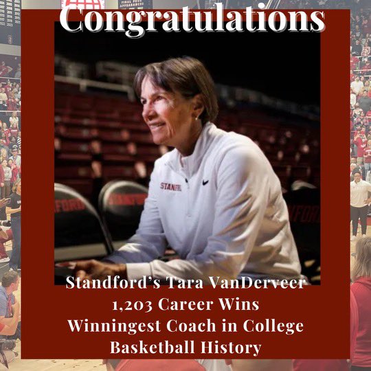 girlGIGpodcast's tweet image. Congratulations to a true trailblazer! With 1,203 wins, #TaraVanDerveer becomes the all-time winningest coach in college basketball history surpassing @DukeMBB’s #MikeKrzyzewski! Way to rock that &quot;gig&quot;! @StanfordWBB