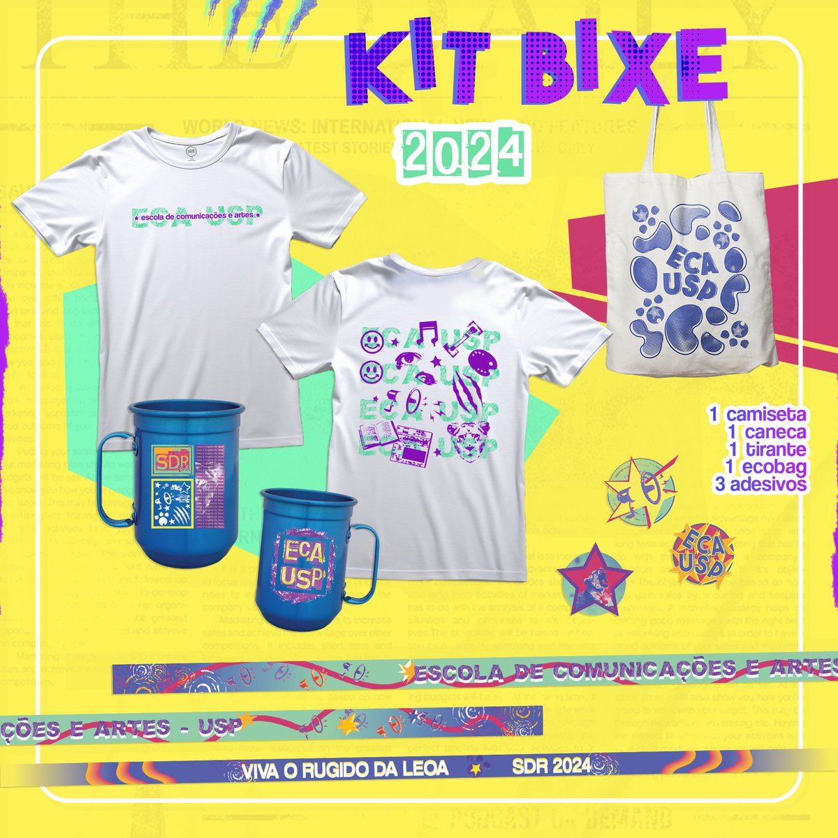 semanaecausp's tweet photo. O KIT BIXE CHEGOU!🦁💛
que melhor maneira de desfilar pelos departamentos da ECA do que usando os produtinhos da SDR??💃
você já pode adquirir seu lindo Kit Bixe, mas cuidado que o prazo das vendas vai até dia 29/01!
o forms para comprar: https://t.co/XmOAOWVR3i https://t.co/HYXMq0Zlx3