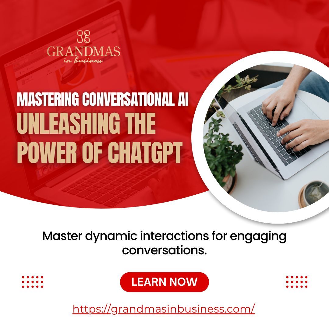 𝐃𝐢𝐬𝐜𝐨𝐯𝐞𝐫 𝐭𝐡𝐞 𝐏𝐨𝐭𝐞𝐧𝐭𝐢𝐚𝐥 𝐨𝐟 𝐂𝐡𝐚𝐭𝐆𝐏𝐓: 𝐁𝐞𝐜𝐨𝐦𝐞 𝐚 𝐂𝐨𝐧𝐯𝐞𝐫𝐬𝐚𝐭𝐢𝐨𝐧𝐚𝐥 𝐀𝐈 𝐌𝐚𝐬𝐭𝐞𝐫! 🤖💬

#ConversationalAI #ChatGPTMasterclass #DigitalSuccess #TransformativeLearning #EnrollNow