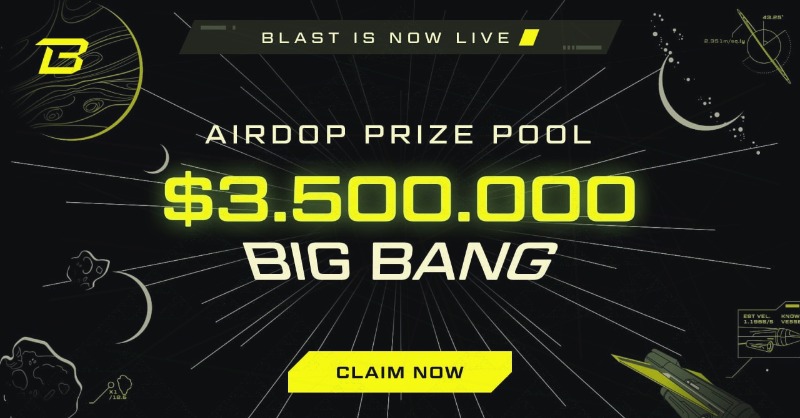MarriLyn_BTC's tweet photo. The Blast Testnet has been ACTIVATED!

The Blast BIG BANG competition is now in full swing.

Dapps are in a race to engage with 100k users &amp; $1.3B in TVL, establish connections with top-tier investors, and attain the BLAST BIG BANG.