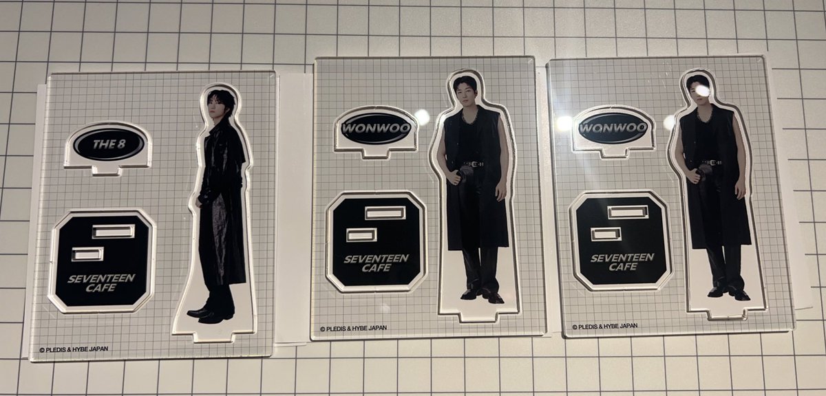 Rap_p1004's tweet photo. SEVENTEEN CAFE セブチ カフェ 
交換　アクリルスタンド　

入場特典　アクスタ

譲】ウォヌ　the8 ハオ　
　　スングァン　バーノン　ディノ

求】ミンギュ　(入場特典)
　　ジョンハン　(アクスタ)

現在表参道(セブチカフェ)にいます。
郵送も可📮 https://t.co/V1gpB5xfxD