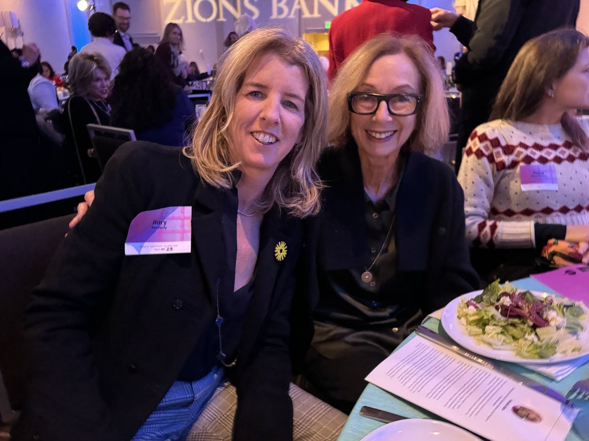 Such a beautiful luncheon hosted by Zions Bank honoring me and seven other women leaders including Rory Kennedy. I received the GIVING VOICE AWARD for my work ⁦@sundanceorg⁩ with a beautiful intro from ⁦@_AmyRedford⁩ with moving words from Robert Redford.