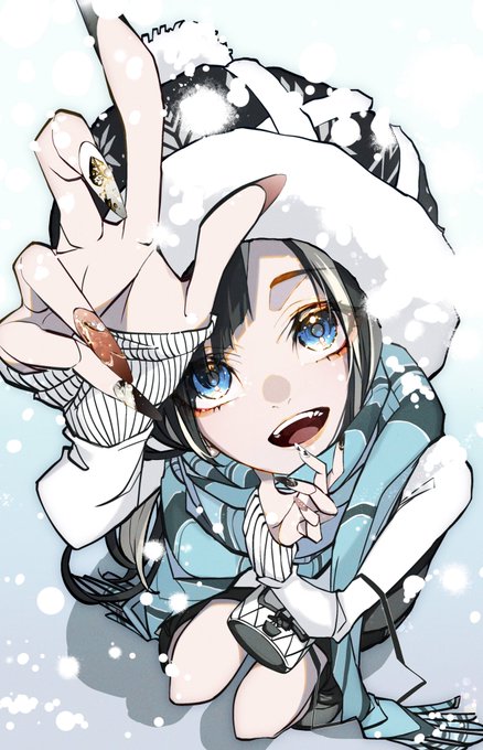 「blue eyes snowing」 illustration images(Latest)｜3pages