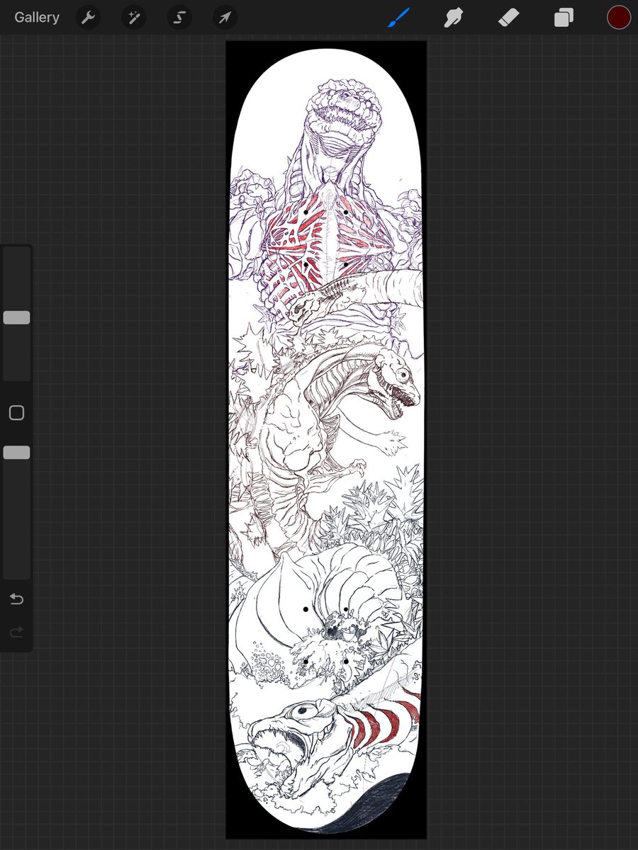 DerpSnek's tweet photo. Shin goji board sketch https://t.co/EqT8og3AXr