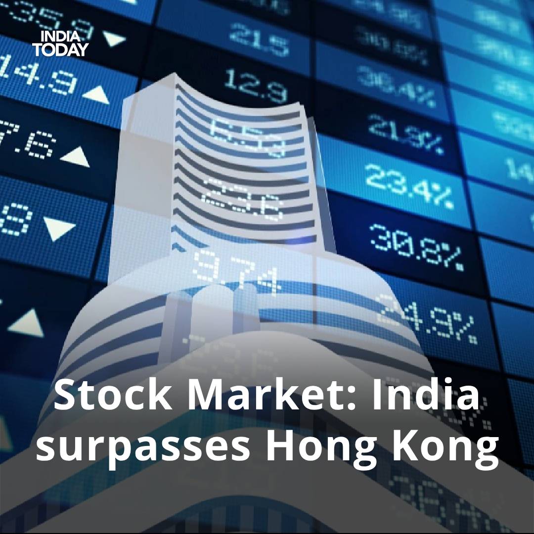 India overtakes Hong Kong as world's fourth-largest stock market