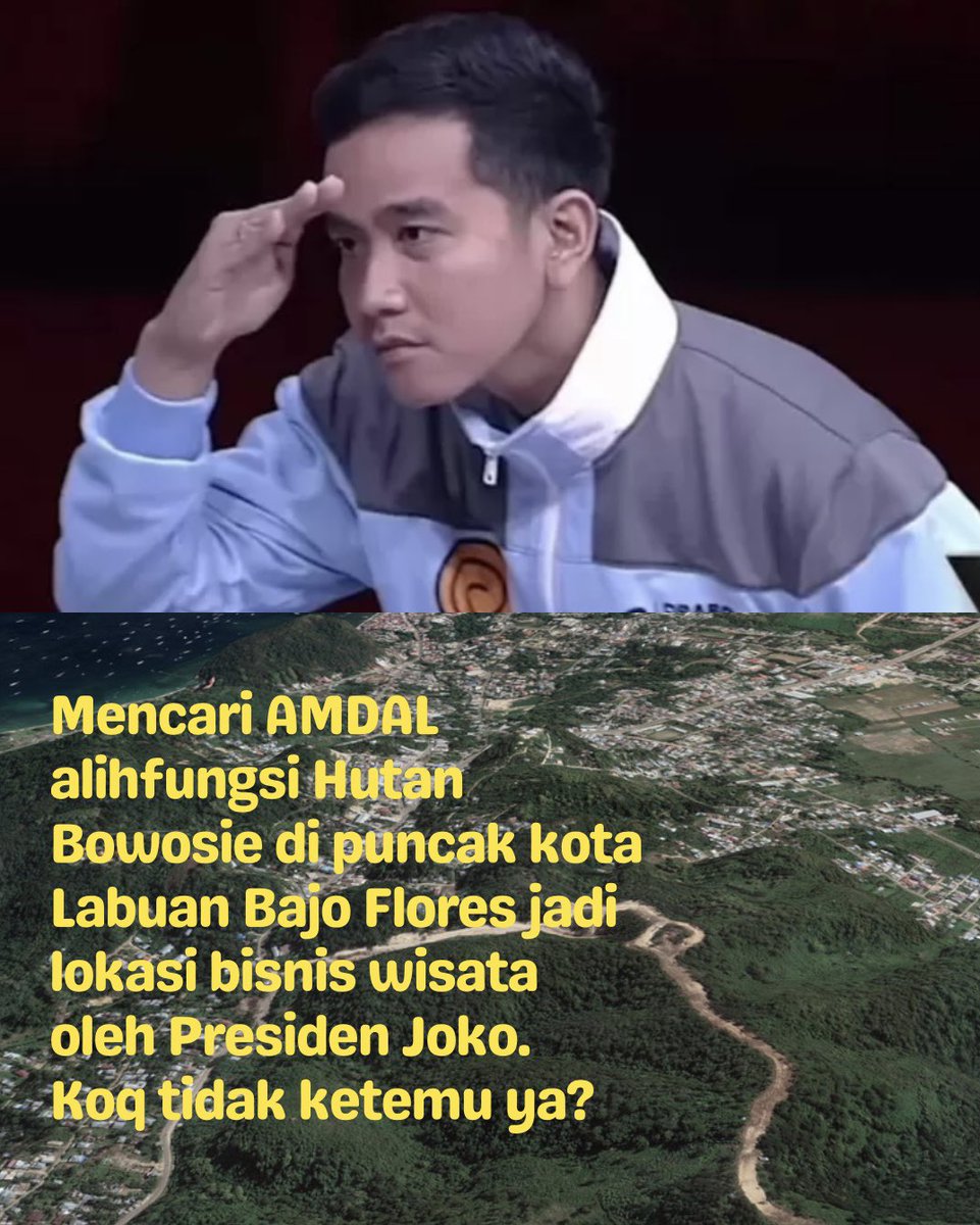 KawanBaikKomodo's tweet photo. Mencari AMDAL yang menjadi dasar alihfungsi Hutan Bowosie di puncak kota Labuan Bajo Flores jadi lokasi bisnis wisata oleh Presiden Joko @jokowi. Koq tidak ketemu ya? https://t.co/48enQbS7Ml
