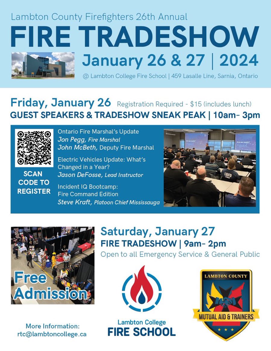 LambtonFire's tweet photo. Only 4 days away from a great day of training ! @JohnMcBeth @jonpeggOFM @ChiefKraft @JDefosse https://t.co/x8ktlEQTP6