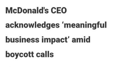BOYCOTT WORKS!
KEEP GOING!!!
#FreePalesitne #Boycott #Ceasefire 
🇵🇸 🍉