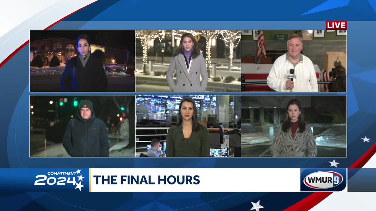 AMitropsWCVB's tweet photo. The final hours...! Our team has been covering the run up to the New Hampshire primary for over a year. This is just part of the team who has been covering the candidates... so many others not here and behind the scenes.

Stay with us on @WMUR9 for everything you need to know. https://t.co/u56rW27l6q