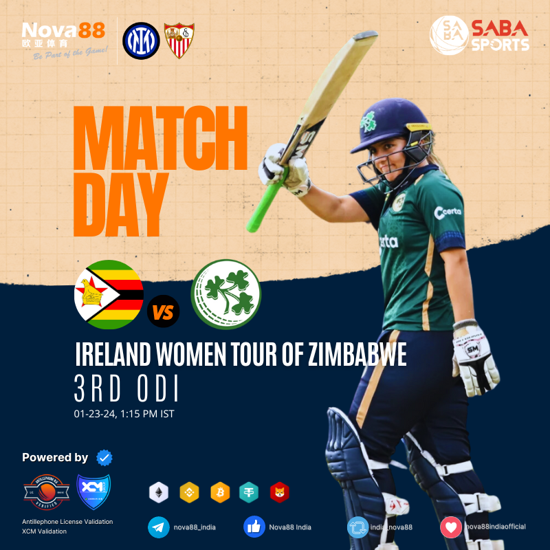 Breathtaking battle ahead! Zimbabwe Women clash with Ireland Women in the 3rd ODI of the tour. Who will emerge victorious in this thrilling encounter in Harare? 🏏🌟 

#Nova88 #BePartOfTheGame #ZIMWvIREW #ODIs