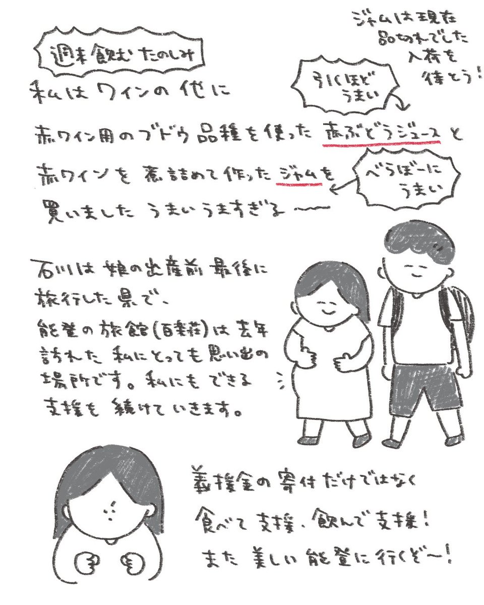 石川県輪島市のワイナリー『HEIDEE WINERY』さんのワインとジュースとジャム、とってもおいしい🍷能登半島地震の中、割れずに無事だったワインだよ!! 義援金の寄付と並行して、食べて飲んでの支援もたくさんしていきたい。  ▼通販ショップ https://heidee-winery.shop-pro.jp