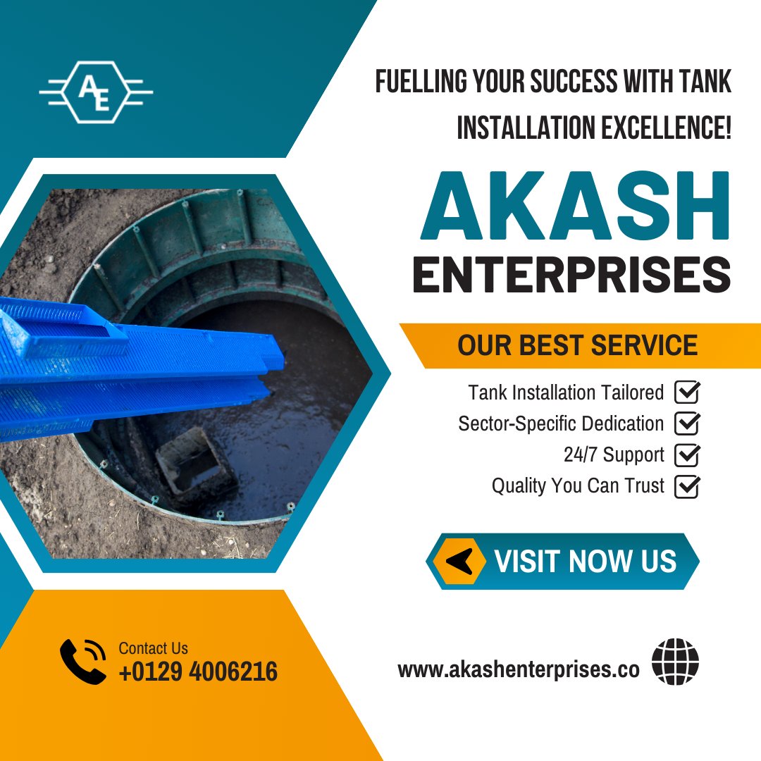 Choose Akash Enterprises for fuel tank installations that go beyond service—we power your success!
For More Visit Us:-www.akashenterprises.co
 #tank #FuelingExcellence #fueltankinstallation #petrolpump #fuelstation #tankinstallation #petroleumengineering #SafetyCompliance